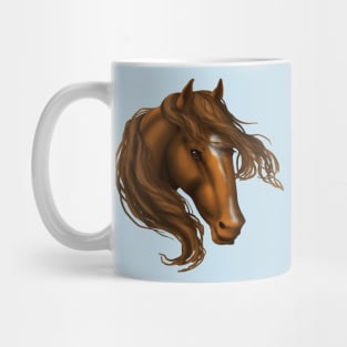 Horse Head - Chestnut Star Snip Mug